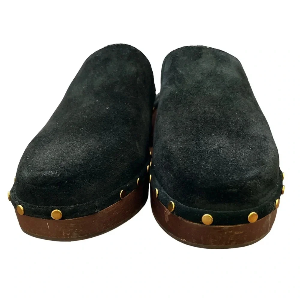 J. Crew Black Suede  Dakota Clogs size 7 - Picture 6 of 9